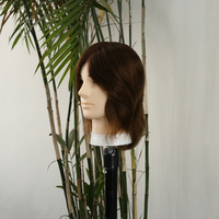 Tête de mannequin de cheveux humains pour homme, pour la coupe de cheveux, poupée, styliste, formation, 100