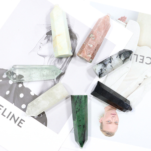 Nouvelle Arrivée Meilleur <span class=keywords><strong>Prix</strong></span> Quartz Vert En Gros Quartz Vert Double Point Tour Dt Cristal - Product Image 5