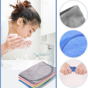 Serviette de visage en <span class=keywords><strong>tissu</strong></span> microfibre pour femme Démaquillant en microfibre en molleton de corail réutilisable pour une utilisation au spa - Product Image 4