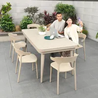 Meubles d'extérieur en gros : Table et chaise en plastique de haute qualité pour la restauration, les fêtes et les événements – Chaise de salle à manger empilable