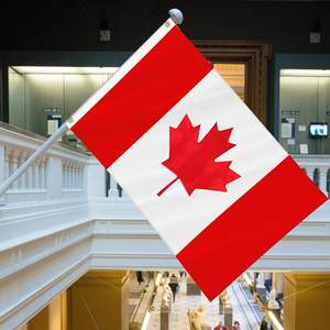 Pared interior hogar jardín decoración 90*150cm poliéster Canadá banderas nacionales con 2 ojales de latón - Product Image 5