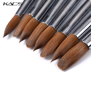 Wholesale Flat <b>Round</b> Red Wood DIY Nail Art <b>Brushes</b> Nail Art Tools KADS Crimped Kolinsky Sable Acrylic Nail <b>Brush</b> - Product Image 4