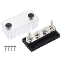 Barre de distribution de courant élevé 300A 12-48V CC avec 4 goujons M8 en acier inoxydable pour VR, marine, solaire