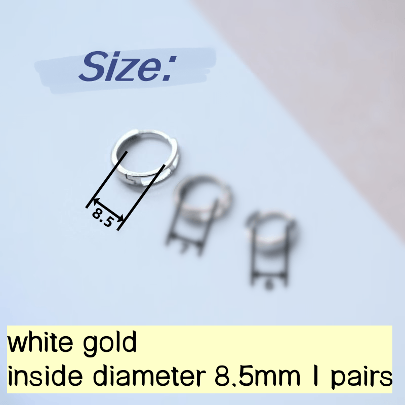 white 8.5mm 1 pairs