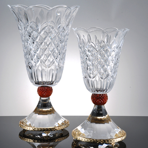 <span class=keywords><strong>Vase</strong></span> en verre <span class=keywords><strong>de</strong></span> <span class=keywords><strong>cristal</strong></span> à grande bouche, moderne, haut <span class=keywords><strong>de</strong></span> gamme, antique, clair, <span class=keywords><strong>de</strong></span> forme unique - Product Image 2