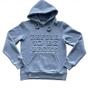 Sudadera con Capucha para Hombre, 100% Algodón, Gruesa, con Letras en Relieve 3D, para Invierno - Product Image 1