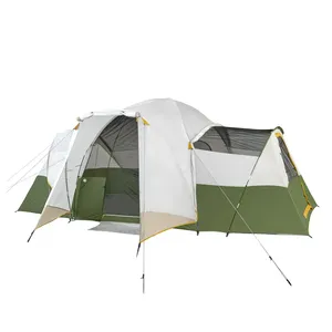 Ewinsun Hot Sale Outdoor Camping Four Seasons Sun Protection Tunnel Tent Accommodating 3 People Army Green