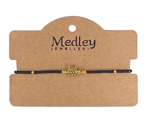 Pulsera/tobillera ajustable inspirada en la cuerda de cuentas de una sola piedra de tortuga de oro Natural tejida a mano 2025 para mujer - Product Image 6
