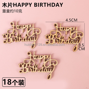 Vendita calda <span class=keywords><strong>di</strong></span> ritagli al Laser in legno biglietti d'auguri e decorazioni per auguri <span class=keywords><strong>di</strong></span> <span class=keywords><strong>compleanno</strong></span> lettere torta fatta a mano in legno accessori per torte - Product Image 2