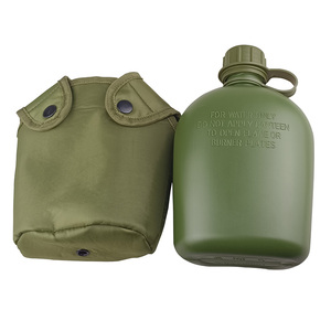 Free sample The Tactical Style 1.0-liter water canteen with three-piece aluminum water bottles, a <b>cup</b>, and a <b>cover</b> pouch - Product Image 5