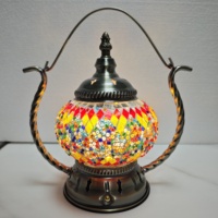 Lampe de camping à piles de style turc en mosaïque faite à la main, éclairage de table écologique en verre, nouveauté européenne pour la décoration intérieure