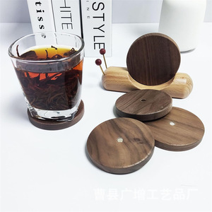 Posavasos de madera con forma de caracol, de madera de nogal, aislante del calor, tapete japonés para té, tapete de madera maciza antiescaldante - Product Image 2