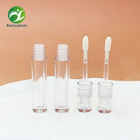 Mini tube de brillant à lèvres en ABS de haute qualité, tube transparent pour brillant à lèvres, conteneur cosmétique vide en gros pour outils de maquillage