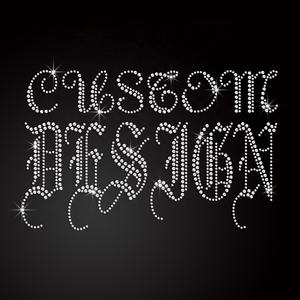 Transfert <span class=keywords><strong>de</strong></span> strass personnalisé à repasser sur lettres pour t-shirt logo - Product Image 1