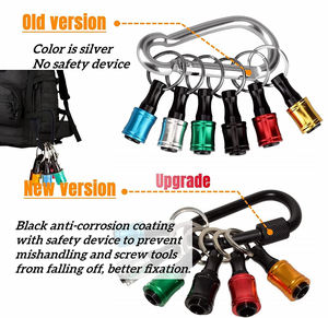 6 Pcs Hex <b>Bit</b> <b>Screwdriver</b> <b>Set</b> With Keychain Aluminum Handle Anodized Colorful Interchangeable <b>Bits</b> - Product Image 2