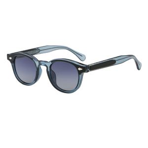 Lunettes de soleil rondes punk UV400 avec logo personnalisé, monture à rivets, pour hommes et femmes, collection mode 2025 - Product Image 1