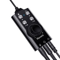 Carte son portable avec effets vocaux et 16 bits 48 kHz |   Sortie double casque pour jeux, suppression du bruit, son surround virtuel 7.1