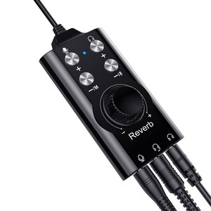 <span class=keywords><strong>Tarjeta</strong></span> de Sonido Portátil con Efectos de Voz y 16 bits 48kHz |   Salida de auriculares dual, cancelación de ruido para juegos, sonido envolvente virtual 7.1 - Product Image 2