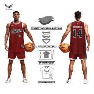 Groothandel Reversibele Basketbal Uniform Set Digitale Print Op Maat Ontwerp Ademend Plus Size Volwassene Snel Droogend Vochtregulerend - Product Image 5