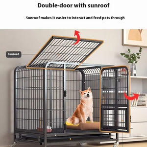 JXD kandang anjing sedang hingga besar dalam ruang luar ruang kandang anjing dengan Toilet pagar hewan peliharaan khusus fabrikasi logam lembaran Corgi Chai anjing - Product Image 6