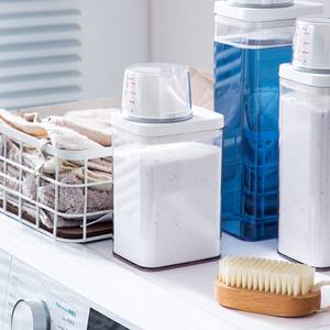 Distributeur de lessive liquide de 1900 ml pour l'organisation et le rangement de la buanderie, contenants de savon à lessive de grande capacité - Product Image 1