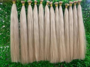 Extensions naturelles blondes remy, naturelles de qualité supérieure en bambou, cheveux humains vierges non traités, blonds lisses et doux, vente en gros - Product Image 4