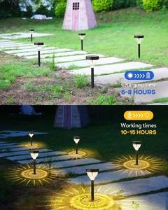 IP44 Waterproof Stainless Steel LED Outdoor Solar Lamp Decorative Landscape Lights Warm Light Patio Garden Lawn Solar Lighting - Product Image 3