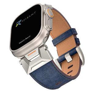 [HIQ] <span class=keywords><strong>Bracelet</strong></span> de ceinture coloré de luxe <span class=keywords><strong>Bracelet</strong></span> de montre intelligente <span class=keywords><strong>Bracelet</strong></span> de montre en cuir pour hommes de 45mm pour <span class=keywords><strong>Apple</strong></span> <span class=keywords><strong>Watch</strong></span> Ultra 49mm (WB1180T) - Product Image 5