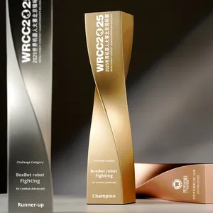 รางวัลโลหะแบบกำหนดเอง รุ่นใหม่ ปี 2025 สำหรับพนักงานดีเด่น รูปทรงเสาบิด ผลิตในจีน พร้อมสลักชื่อตามสั่ง - Product Image 5