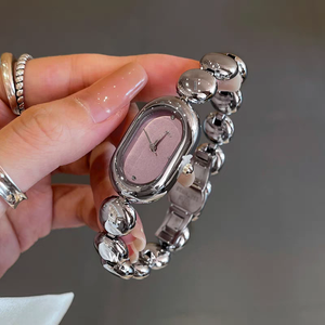 <span class=keywords><strong>Montre</strong></span> à chaîne ovale à perles Scottie D9731B, style français, pour <span class=keywords><strong>femme</strong></span>, <span class=keywords><strong>bracelet</strong></span> en <span class=keywords><strong>acier</strong></span> inoxydable, un cadeau spécialement pour ma petite amie - Product Image 6