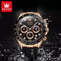 Montre Homme OLEVS 2875 OEM Luxe Tendance Quartz avec Chronographe Date Aiguilles Lumineuses Étanche 3 ATM