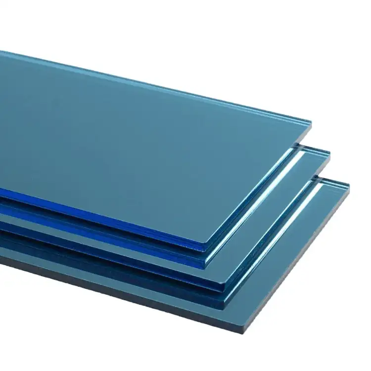 High Quality Flexible Mirror Plexiglass Wall Mount Decoration Blue Acrylic Sheet Mirror