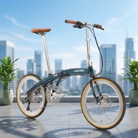 Vélo pliant abordable de haute qualité avec pneus 451 de 20 pouces, en alliage d'aluminium, 10 vitesses, cassette 11-34T et freins à disque hydrauliques