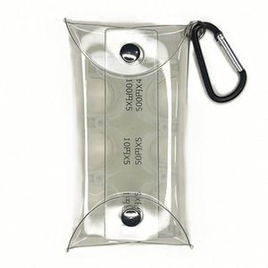 กระเป๋าเครื่องสำอางพีวีซีโฮโลแกรมใสแบบมินิสั่งทำพิเศษ รูปทรงสี่เหลี่ยมผืนผ้า มีกระดุม พกพาสะดวก สำหรับใส่เครื่องสำอาง ลิปสติก และตุ๊กตา - Product Image 1