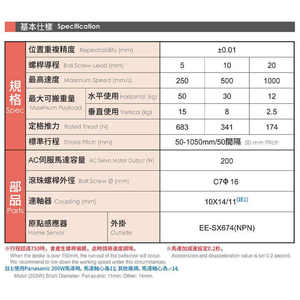 Độ chính xác cao tùy chỉnh 50-1050 mét đột quỵ hiệu quả được xây dựng trong tuyến tính hướng dẫn bóng vít thiết bị truyền động cho tự động hóa - Product Image 2