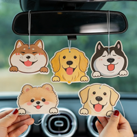 Offre Spéciale – Désodorisant de Voiture Personnalisé en Forme de Chien Mignon, Parfum Longue Durée, Purificateur d'Air Suspendu en Papier