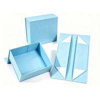 Boîte cadeau pliable magnétique rigide de luxe avec logo personnalisé, écologique, recyclable, emballage en carton pliable en une seule pièce