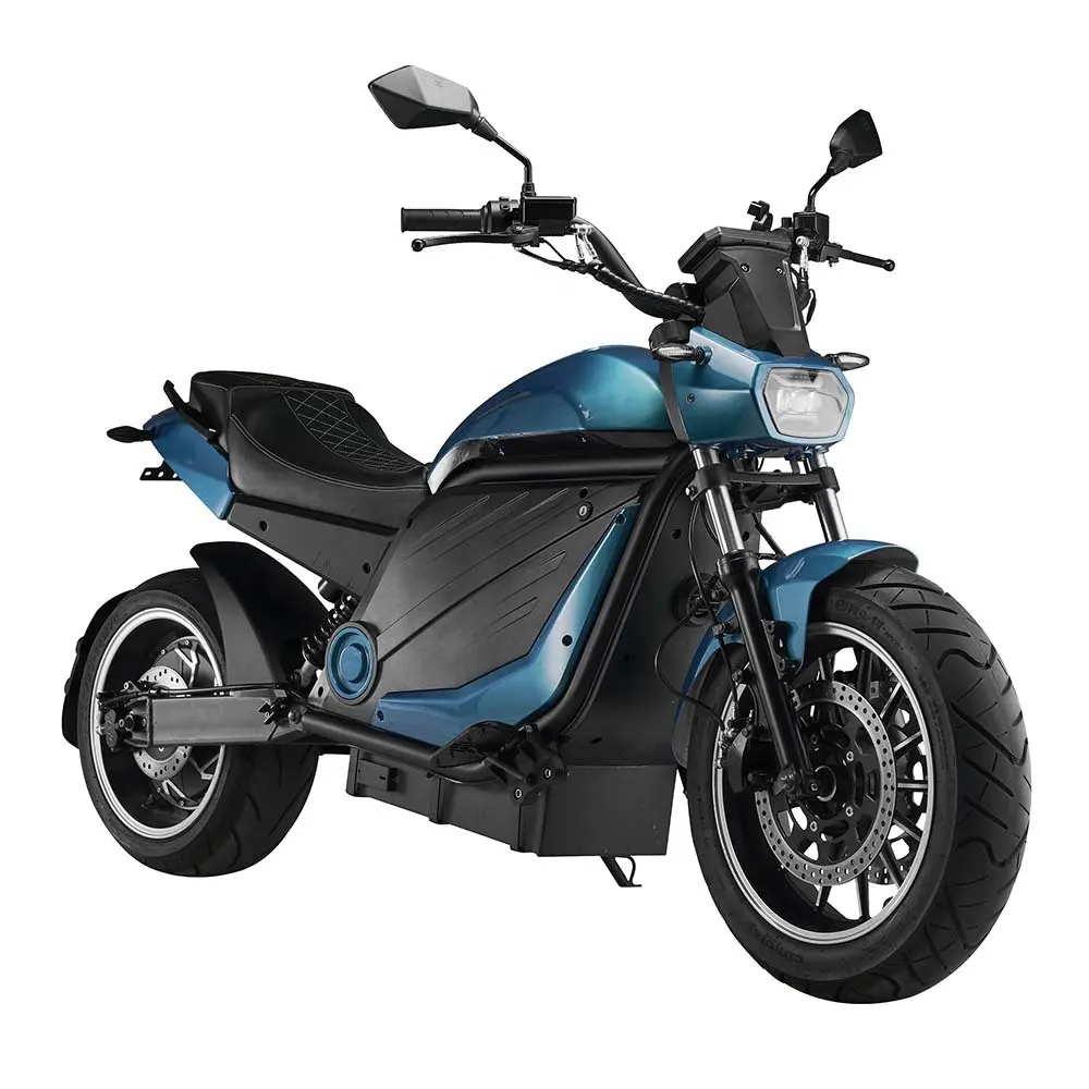 Yüksek son yağ lastik iki tekerlekli yüksek hızlı yetişkin 5000w citycoco elektrikli motosiklet