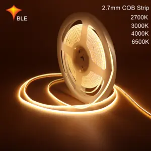 BLE 5 W/m LED kısılabilir ışık şeritleri 5 roll 2.7MM 4mm 8mm COB şerit ışık