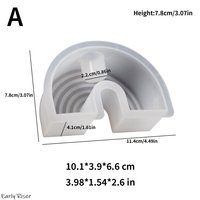 Early Riser Silicone Moule DIY Résine Époxy et Plâtre Bougeoirs Créer Arc-En-Ciel Pont Bougie Bases Conception Décorative