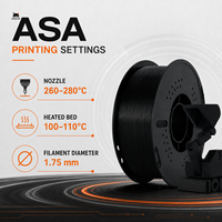 MUCAT 1KG ASA Filament Spool 1.75mm Bahan Printer 3D FDM untuk Model Kreatif dan Pencetakan Kerajinan