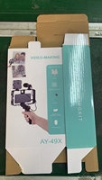 Kit Vlogging AY-49X, Perekam Video dan Suara Portabel Populer untuk Ponsel, Kit Mikrofon Kamera Vlog