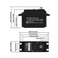 Moteur servo RC sans balais en métal DS BLS51180-24V - Couple élevé 180 kg, étanche, pour hélicoptère et avion RC, jouet unisexe à partir de 14 ans