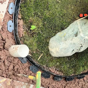 Sunsbuild - Láminas de Borde de Jardín Flexibles de Material PE Marrón y Negro, Resistentes al Agua, para Decoración de Jardín, con Sujetadores Ocultos - Product Image 5