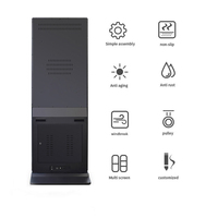 Totem Publicitaire Numérique Extérieur Ultra Mince à Écran Tactile LCD LED sur Pied, Kiosque d'Affichage IP65 – Prix Usine