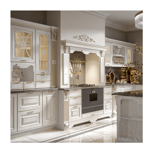 CBMMart armoire de cuisine modulaire personnalisée à haute technicité en bois de cerisier massif de couleur personnalisée - Product Image 1