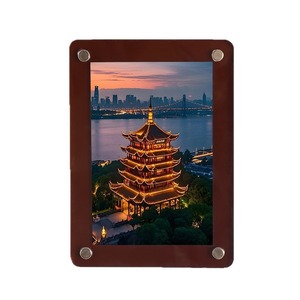 Cadre photo magnétique pour réfrigérateur en plastique acrylique transparent de 2.36x3.54 pouces Petit cadre photo magnétique - Product Image 2
