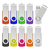 Logo personnalisé Clé USB 2.0 3.0 Clé USB 1G 2G 4G 8G 16G 32G 64G 128 Go Clé USB pivotante Souvenirs Clé USB Clé USB