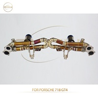 Tuyaux d'échappement en titane Ouchi, échappement Catback pour Porsche 718 Cayman GT4 GTS 4.0T avec soupapes automatiques haute performance