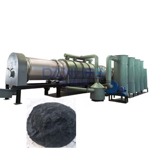 Four à tambour de carbonisation de bois de coquille de thé continu copeaux de bambou charbon de carbone faisant la machine - Product Image 1